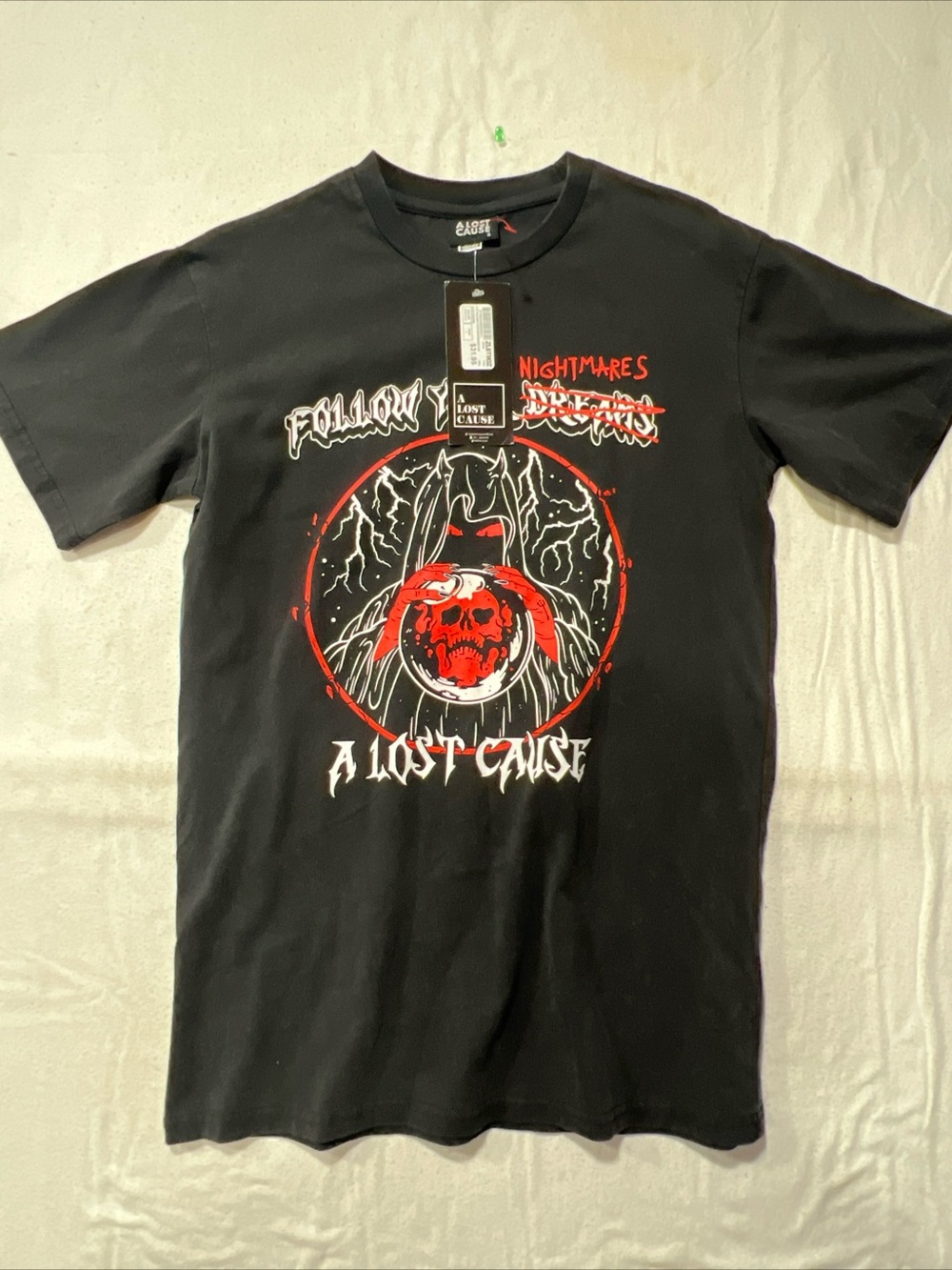 Zumiez Black Short-Sleeve Graphic Tee with Red & White Skull